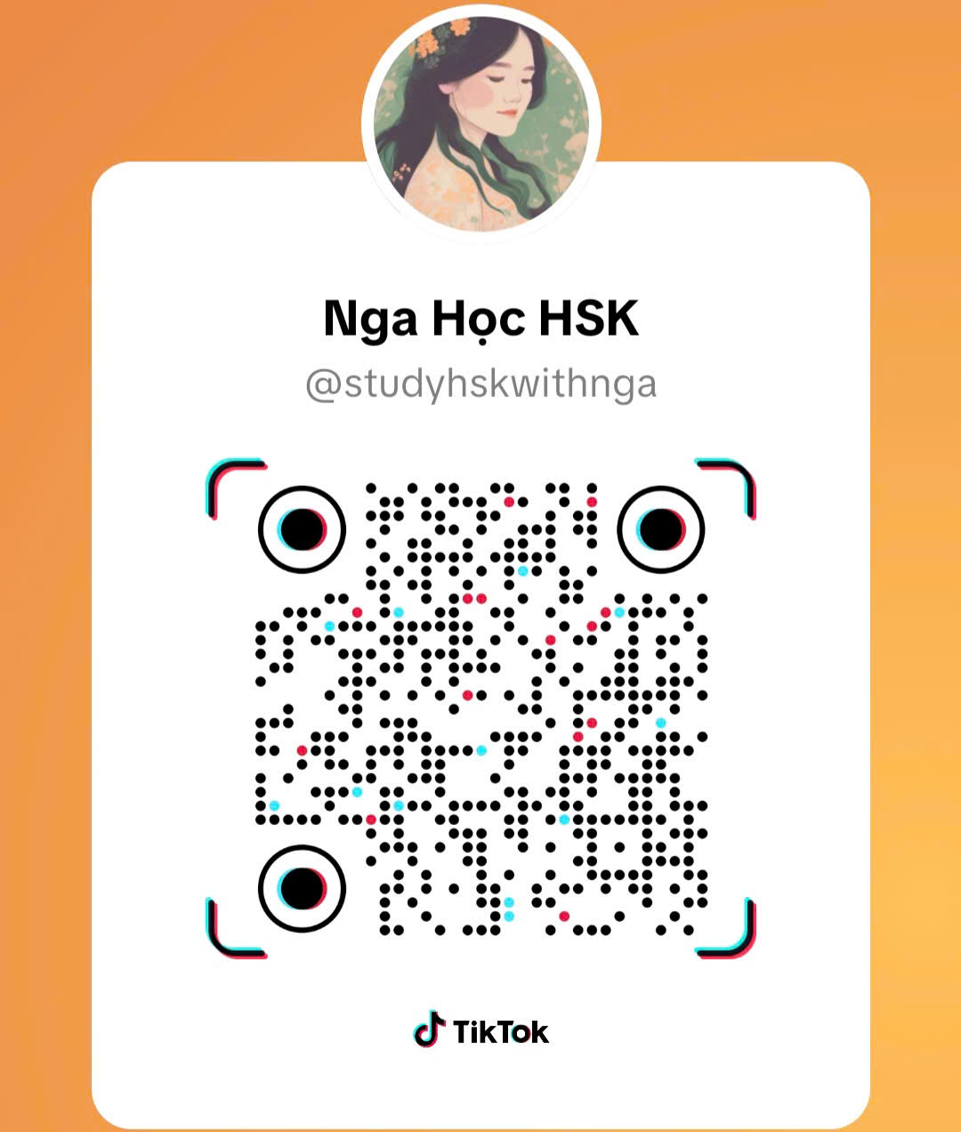 QR code TikTok @studyhskwithnga